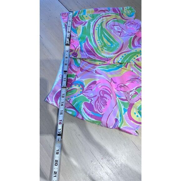 LILLY PULITZER BUTTERCUP SCALLOP TRIM FLAMINGO PAISLEY WOMENS SZ 0 - Picture 4 of 8
